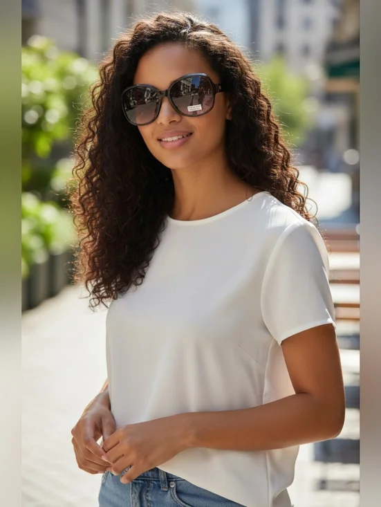 Tommy Hilfiger Trista Women's Tortoiseshell Sunglasses with Brown Gradient Lense - Picture 5 of 5